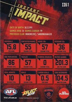 2019 Select Footy Stars - Instant Impact #II61 Max Gawn Back